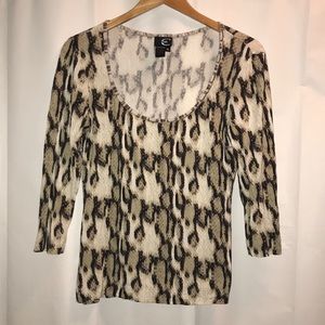 Just Cavalli top snake-print 3/4 sleeve